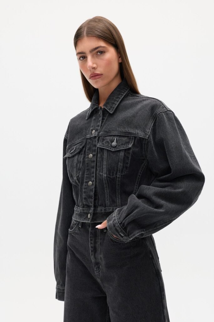 LAINE DENIM JACKET - SMOKE BLACK 1