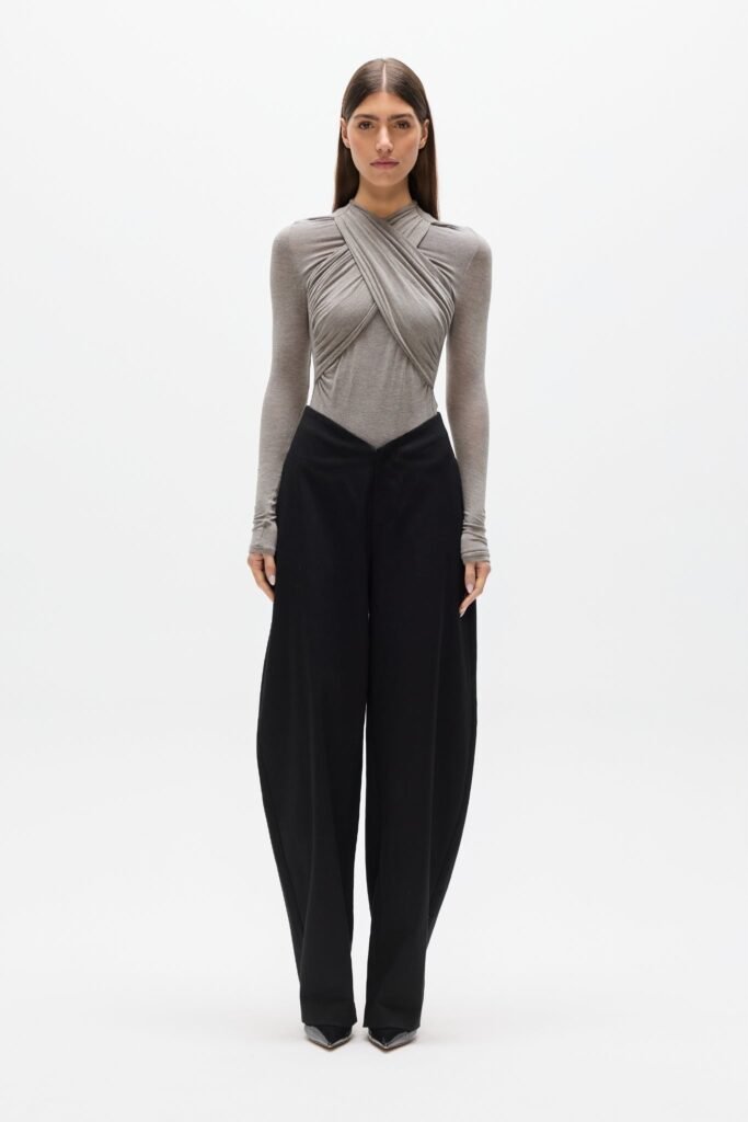 ARAYA BODYSUIT - LIGHT GREY MARLE 1
