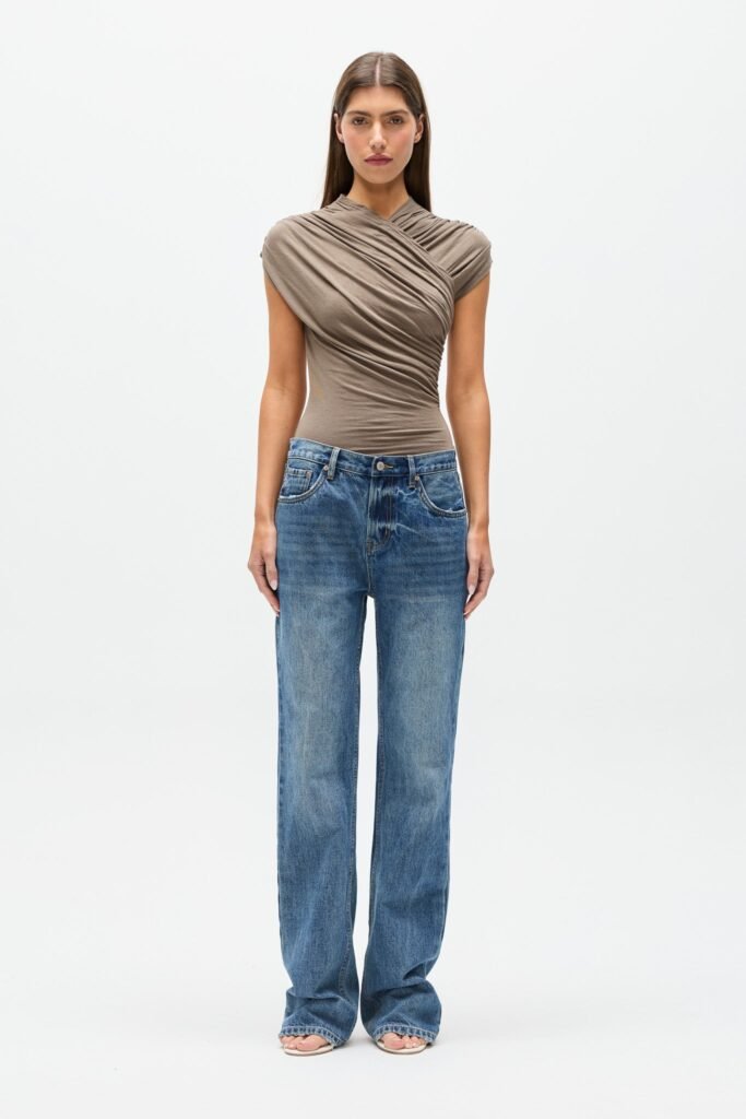 AMRITA SLEEVELESS BODYSUIT - MINK 1