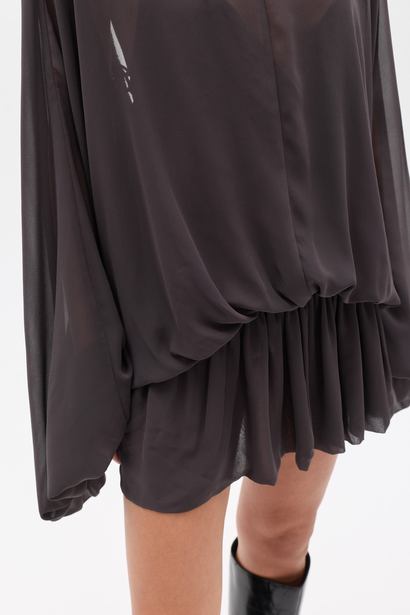 EVARIEL MINI DRESS - TRUFFLE 4