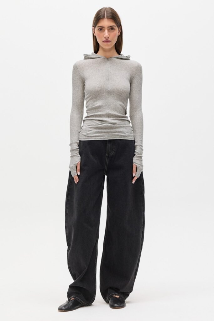 FANTASY TOP - GREY MARLE 1