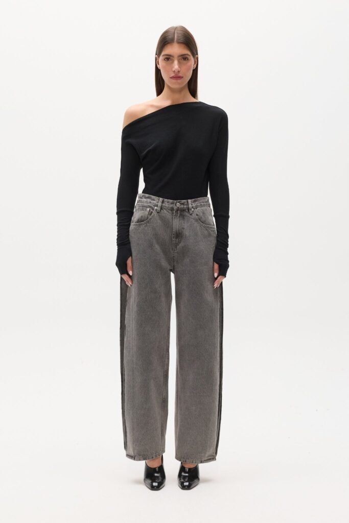GISELLE KNIT TOP - BLACK 1