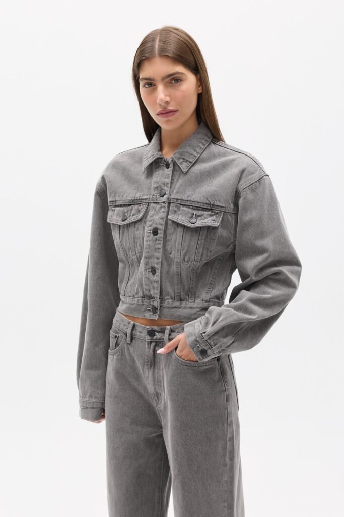 LAINE DENIM JACKET - PORTLAND GREY 1