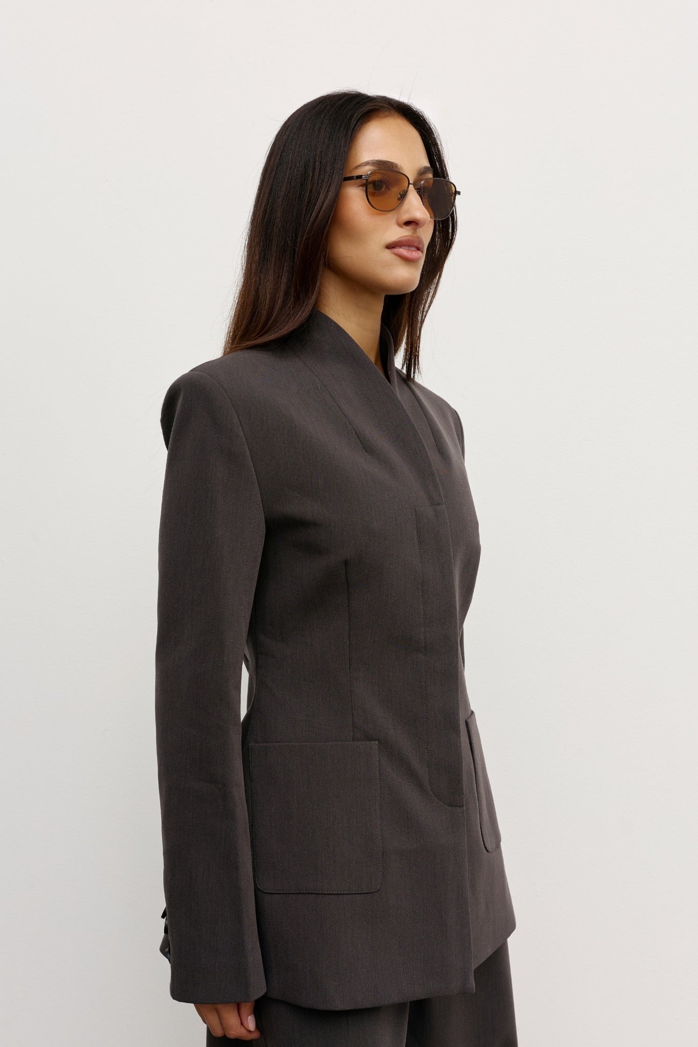LINDSAY BLAZER - CHARCOAL 2