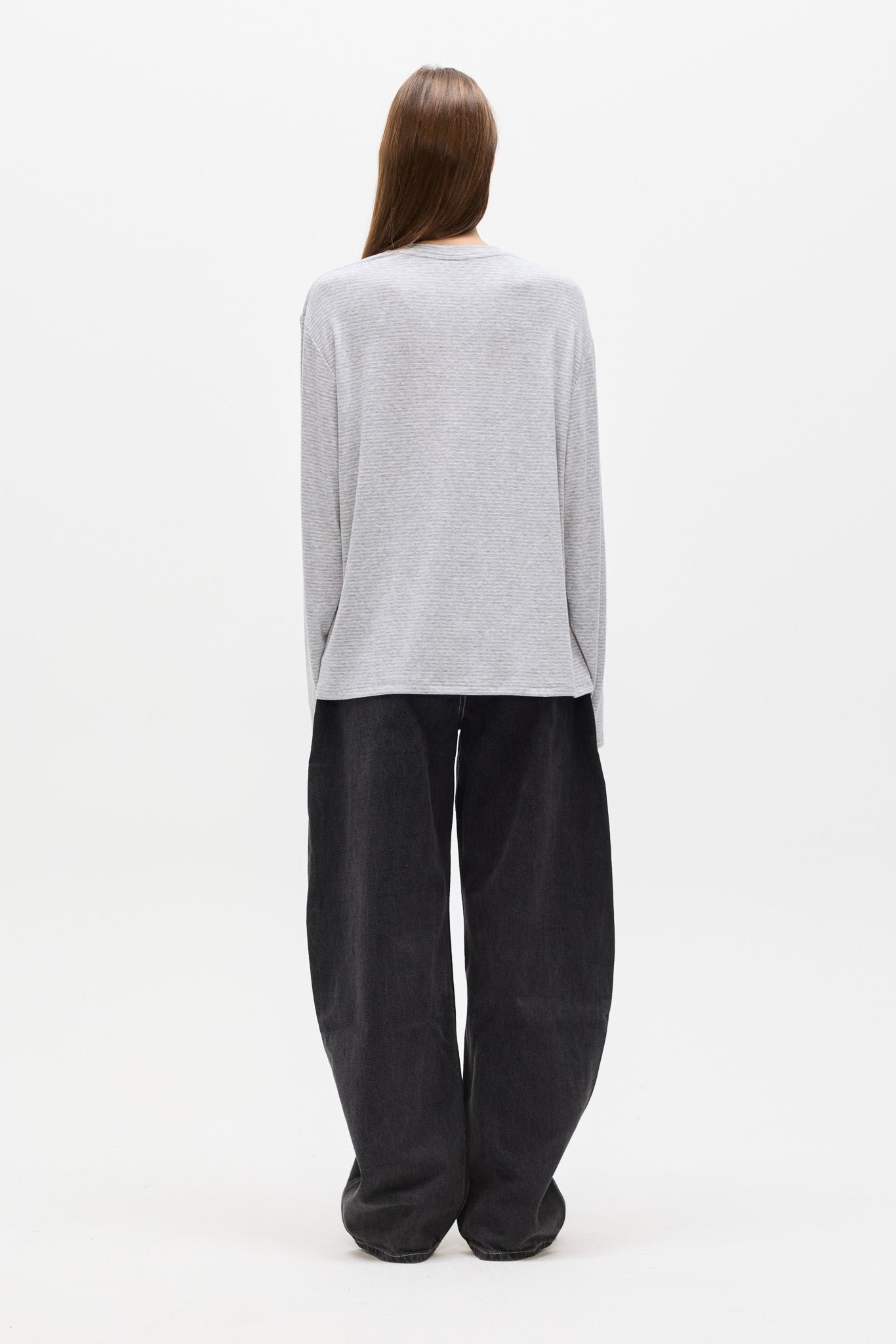 LIAM LONG SLEEVE - LIGHT GREY STRIPE 4