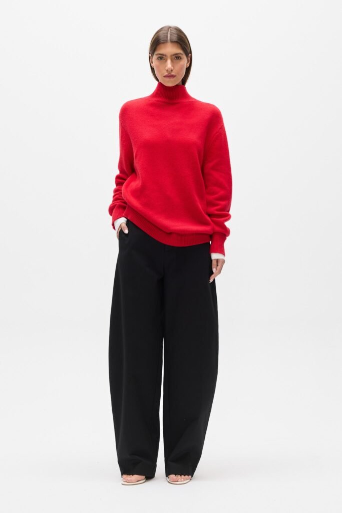LOTTIE KNIT TURTLENECK - RED 1