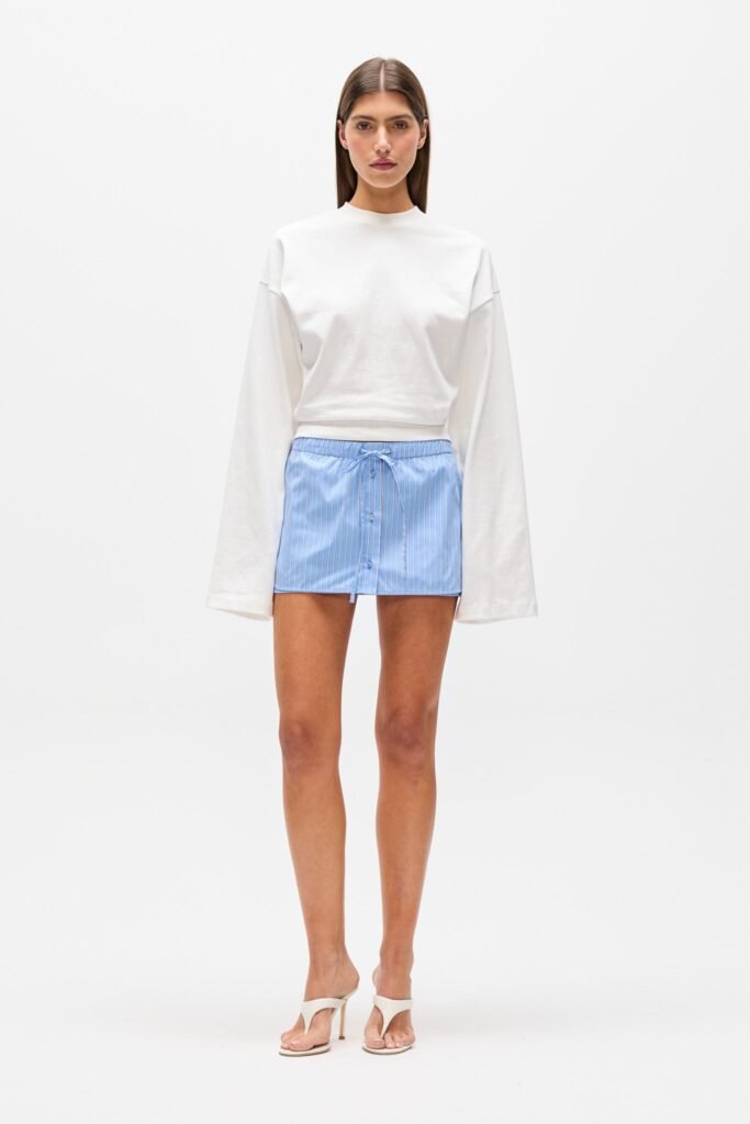 MARGAUX SKORT - BLUE STRIPE 1