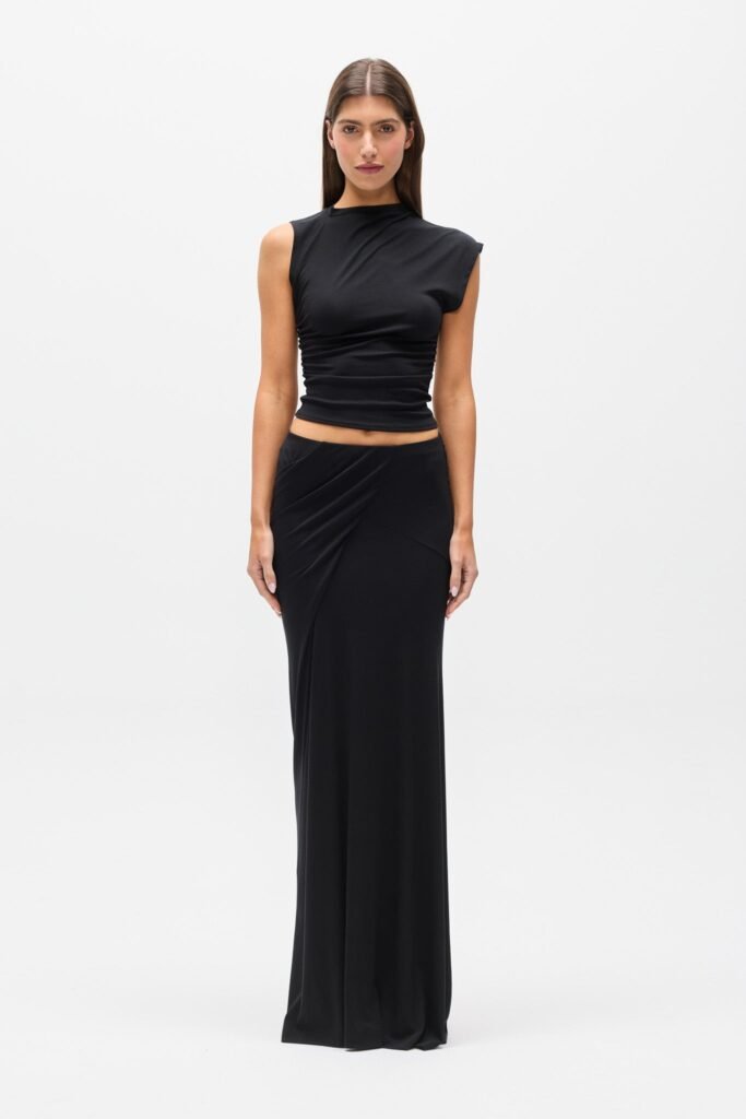 SYENRA MAXI SKIRT - BLACK 1